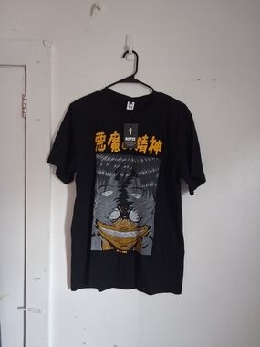 Black Graphic Anime T-Shirt
